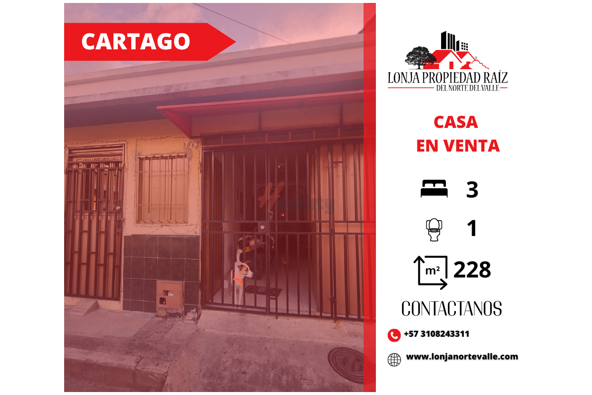 Casas en Venta, Cartago,  - Guadalupe