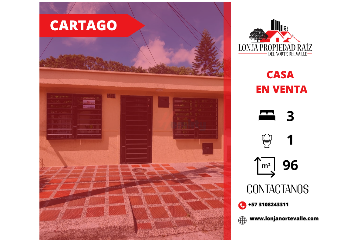 Casas en Venta, Cartago,  - Santa Maria